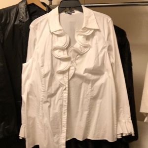 White ruffled Cotten shirt